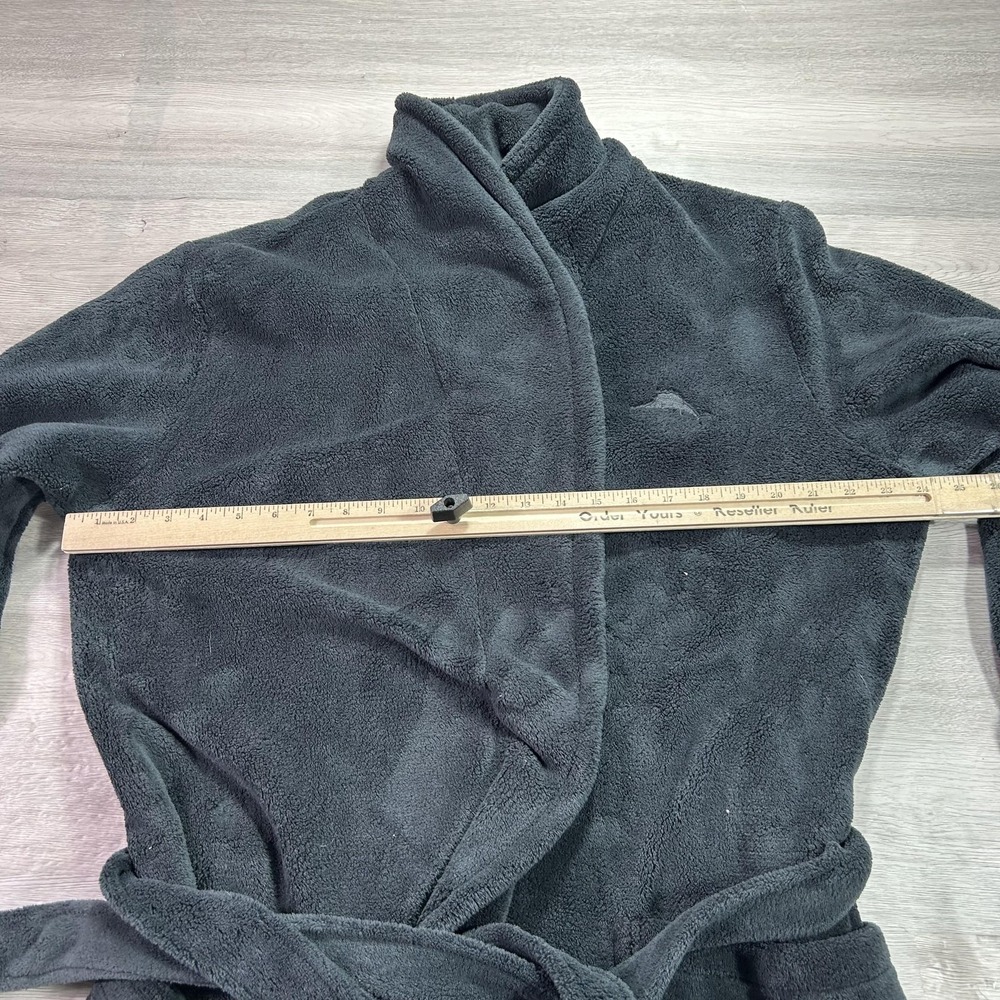 Tommy Bahama Robe Mens Medium Gray Fleece Belted Lounge Sleepwear Bathrobe - Picture 6 of 11